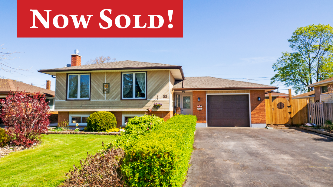 Now Sold banner on home for sale on Sheba Crescent Port Colborne