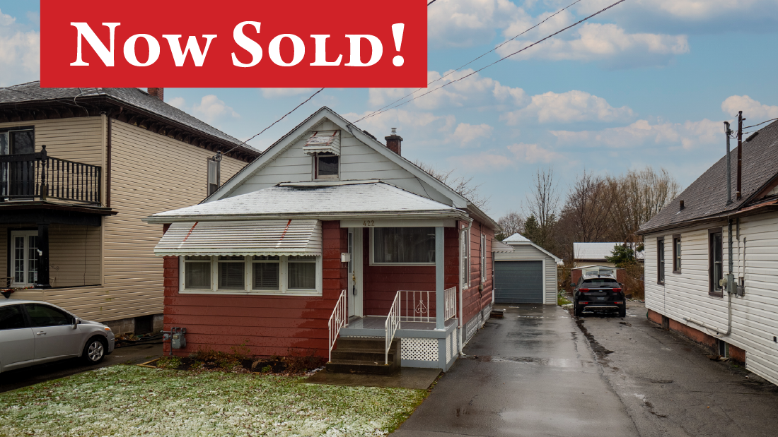 now sold banner on starter home for sale in port colborne