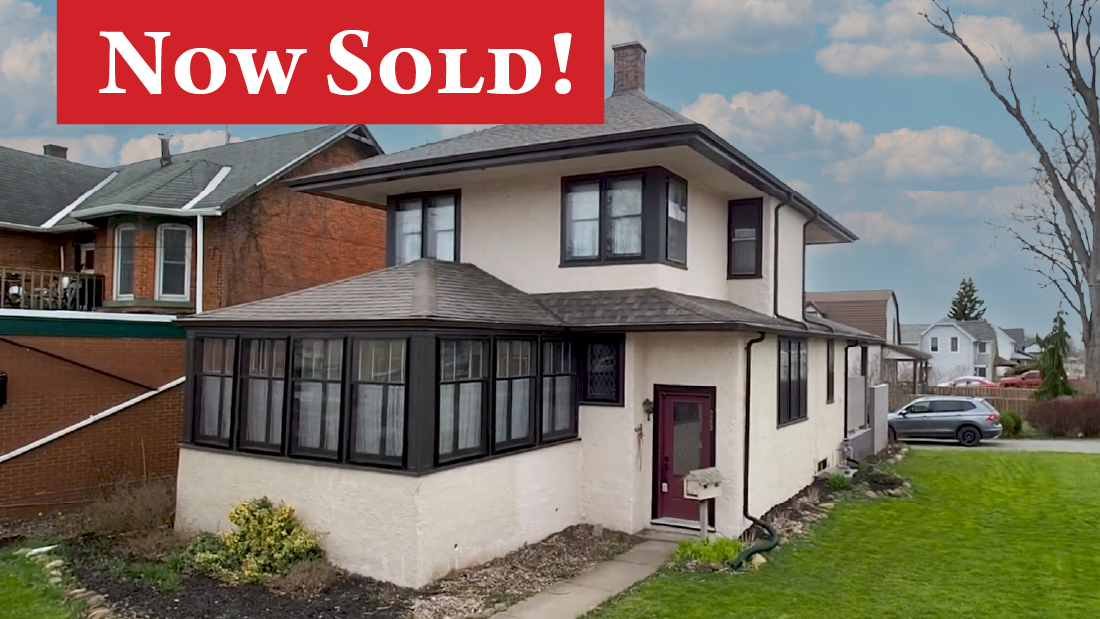 now sold banner on 268 catharine st port colborne listing by frank ruzycki