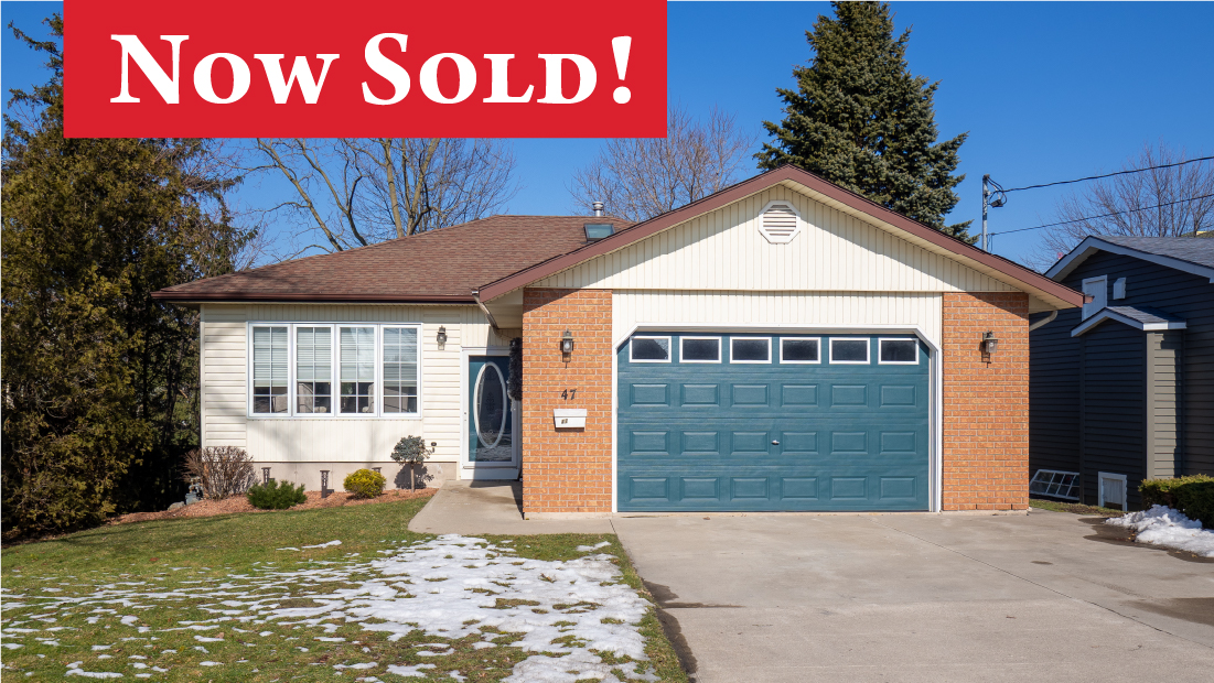 Sold banner on picture of bungalow in Port Colborne listed with Frank Ruzycki Real Estate REMAX