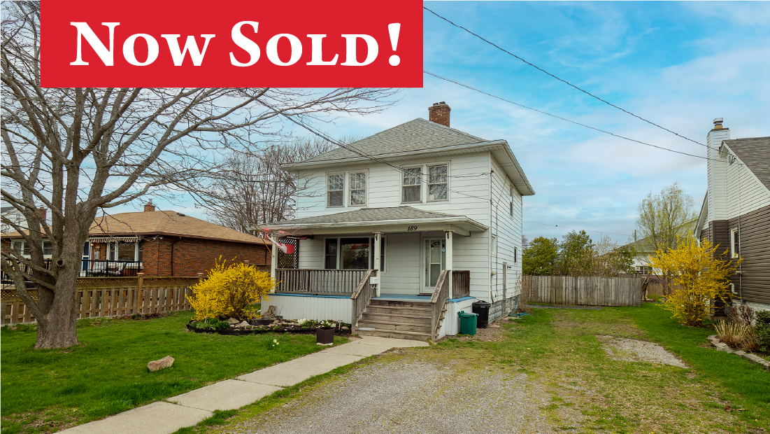 now sold banner on 189 neff st port colborne sold by frank ruzycki real estate