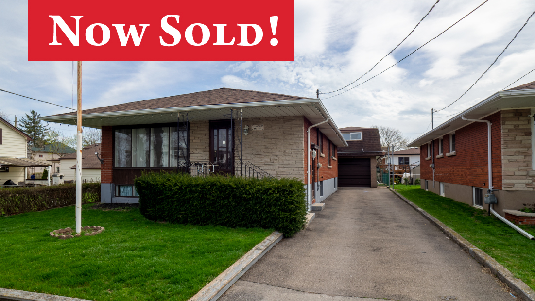 now sold banner on 82 brady st port colborne sold by frank ruzycki real estate