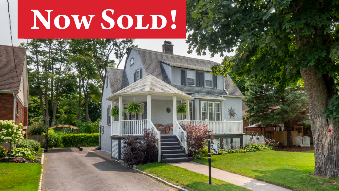 now sold banner on image of 344 clarence st port colborne sold by frank ruzycki real estate
