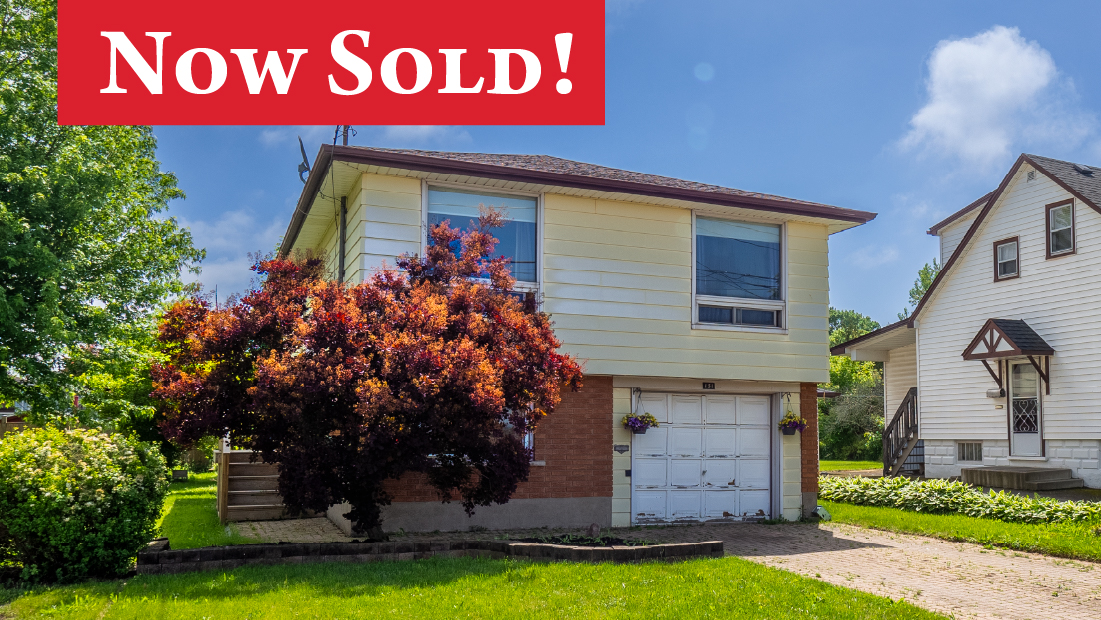now sold banner on 131 humboldt pkwy port colborne sold by frank ruzycki real estate