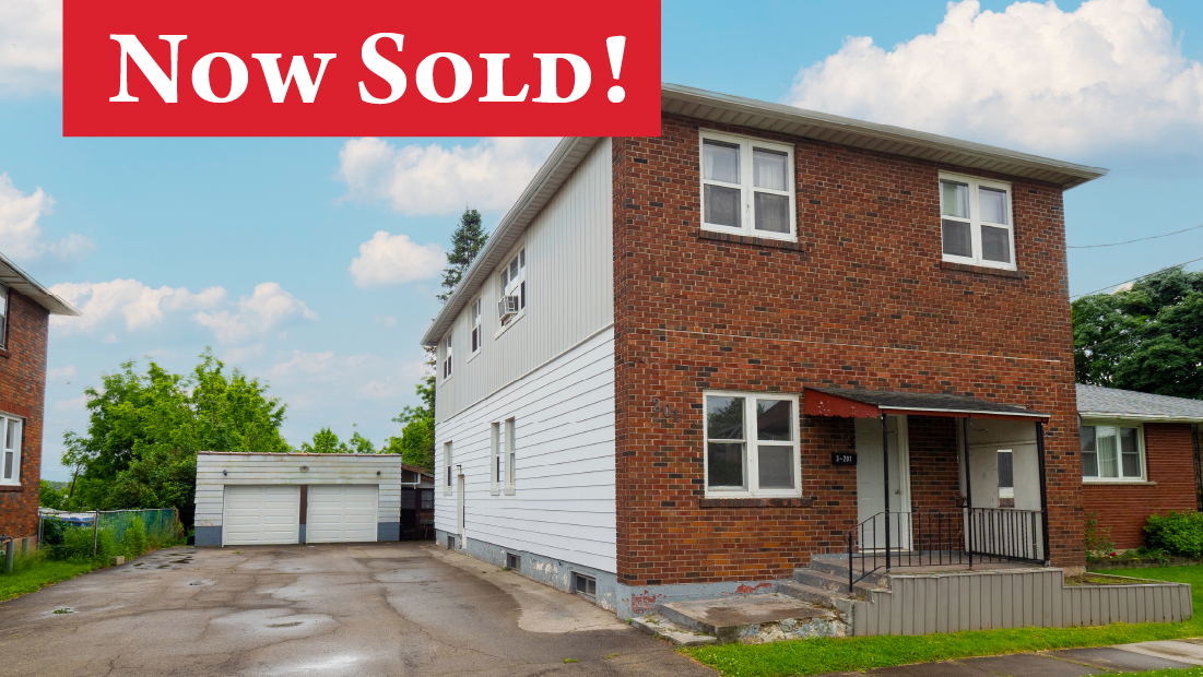now sold banner on 201 bell st port colborne sold by frank ruzycki real estate