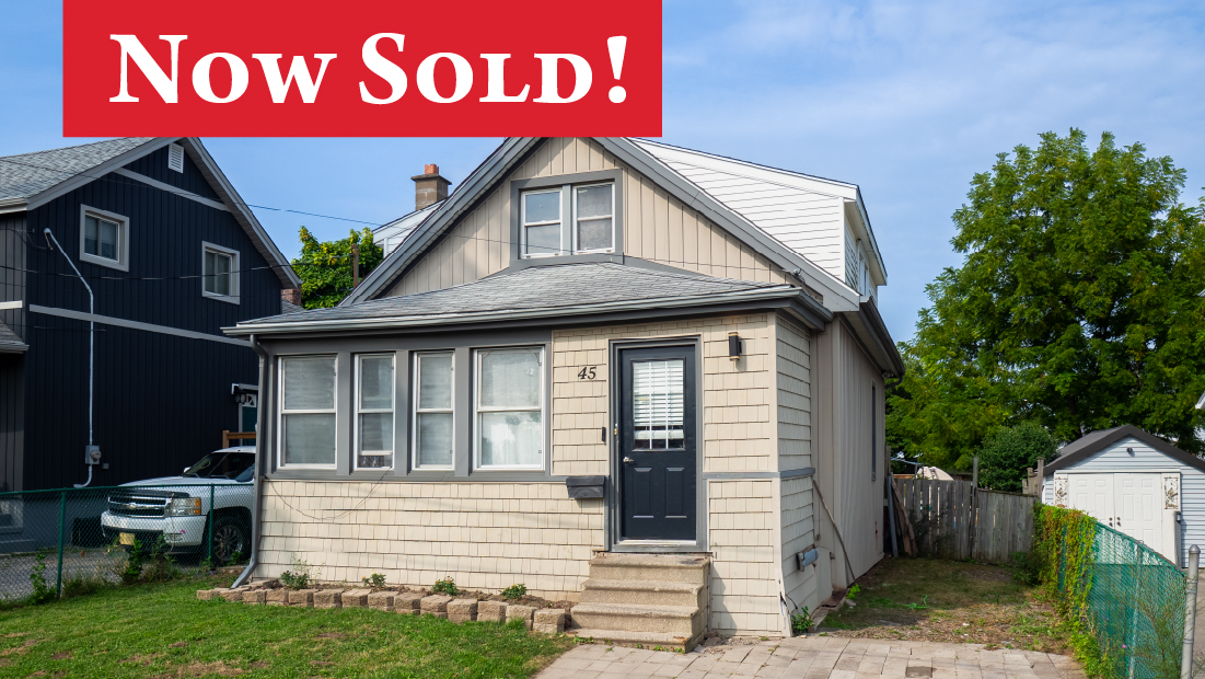 now sold banner on 45 wellington st n thorold sold by frank ruzycki real estate