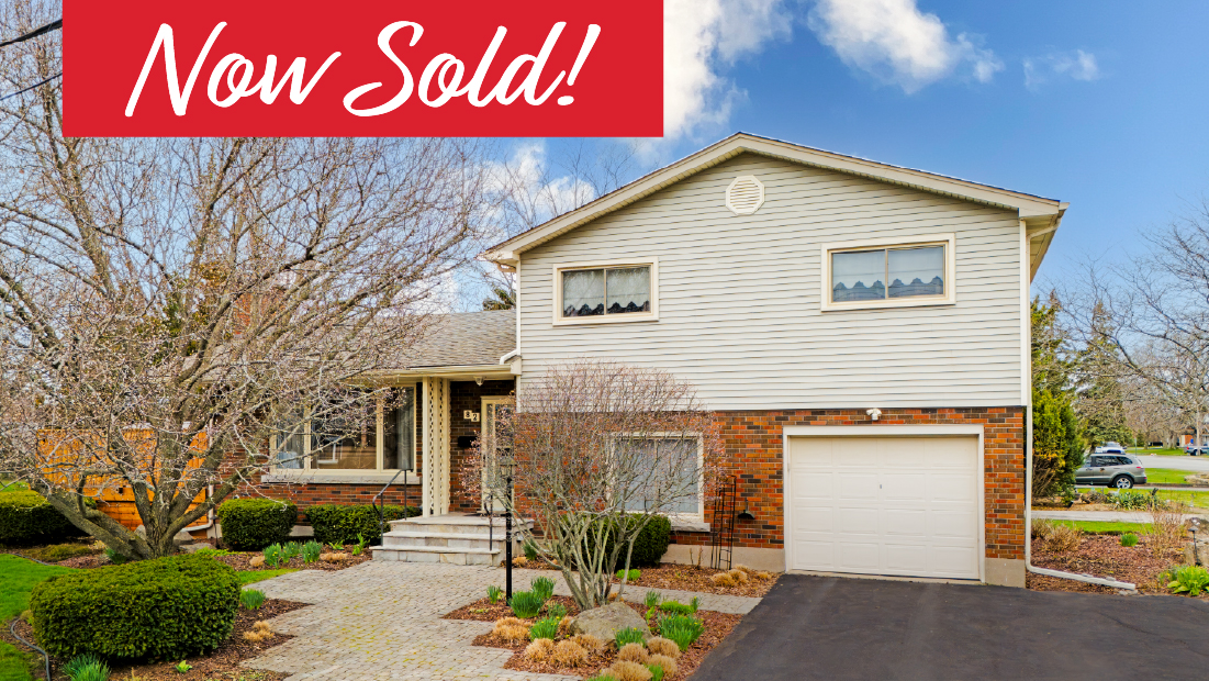 now sold banner on 82 scholfield ave port colborne sold with frank ruzycki real estate
